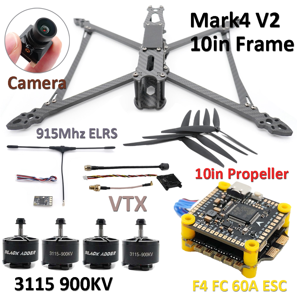 Fpv Drone Tool Kit - Mark4 V2 10in الإطار كومبو مجموعة