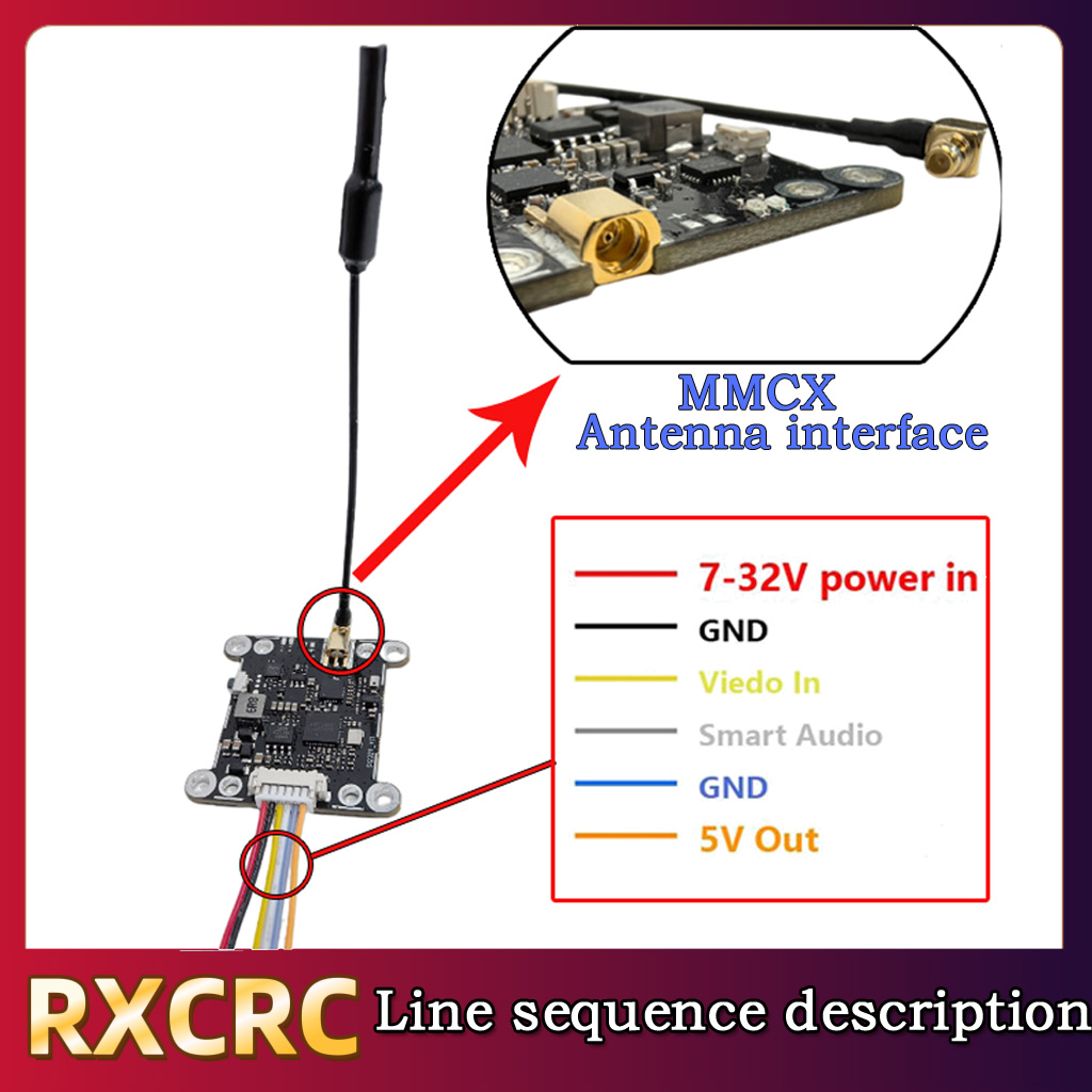 RXCRC 5.8G وحدة 48CH 1.6W VTX  - مراجعة Fpv Drone Receiver وسعره